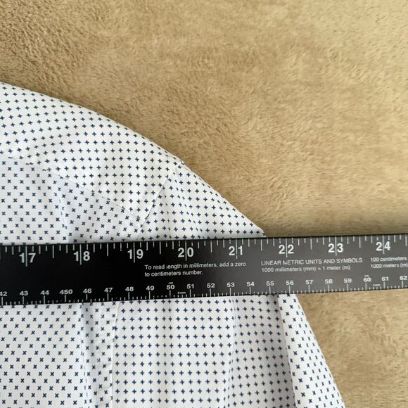 Topman Shirt Mens L White Stretch Slim Long Sleeve Button Down Business Casual - Picture 8 of 14